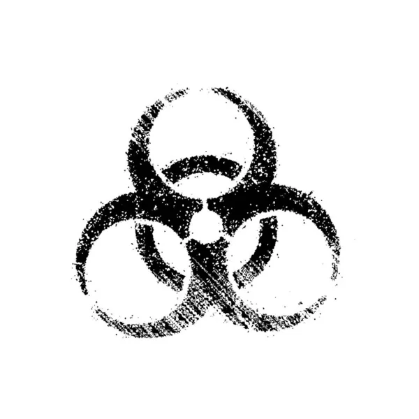 Grunge Biohazard Mark Vector Illustration — Stock Vector