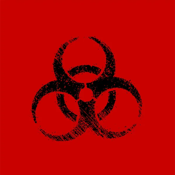 Grunge Biohazard Mark Vector Illustratie — Stockvector