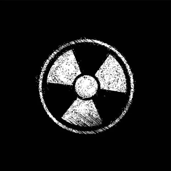 Grunge Radiation Symbol Toxic Sign Vector Illustration — 图库矢量图片