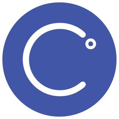 Popüler kripto para birimi (altcoin) simge vektör illüstrasyonu / Celsius / CEL