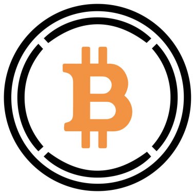 Popüler kripto para birimi (altcoin) ikon vektör çizimi / paketlenmiş Bitcoin / WBTC