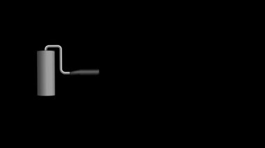 Paten ressamı, boya fırçası aksiyon animasyonu (MP4, 4K)