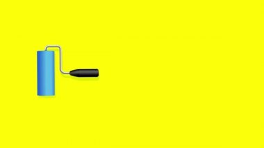 Paten ressamı, boya fırçası aksiyon animasyonu (MP4, 4K)