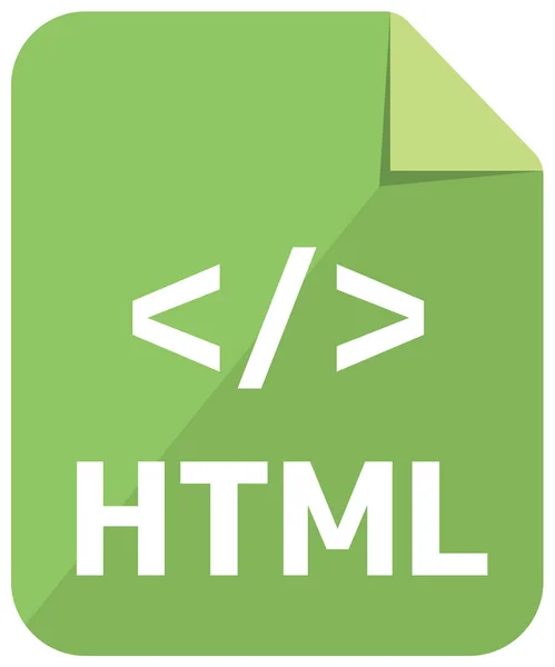 Htmlアイコン主なプログラミング言語ベクトルアイコンイラスト カラーバージョン — ストックベクタ