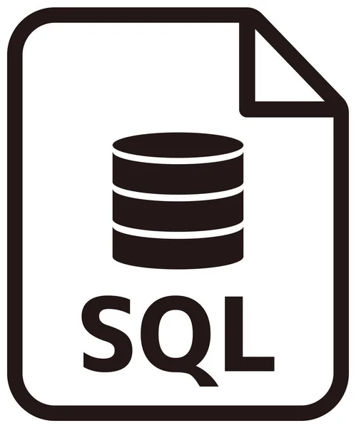 Sql Ikon Större Databas Format Vektor Ikon Illustration — Stock vektor