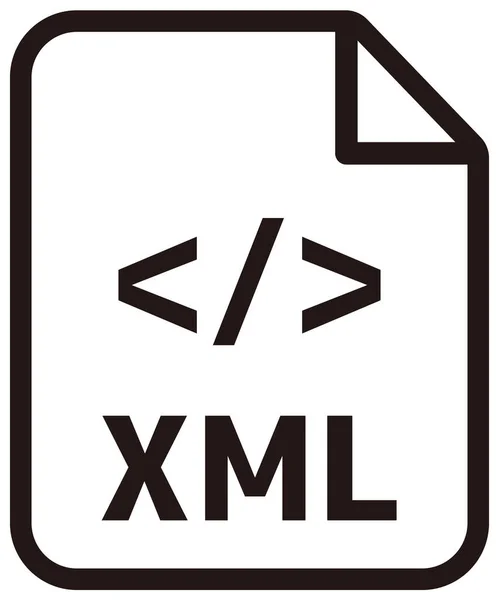 Icono Xml Estocástico Ilustración Vectores Lenguaje Programación Principal — Archivo Imágenes Vectoriales