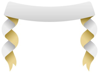 Kurdele sancak vektör illüstrasyonu