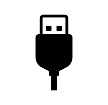 USB kablo vektör illüstrasyonu