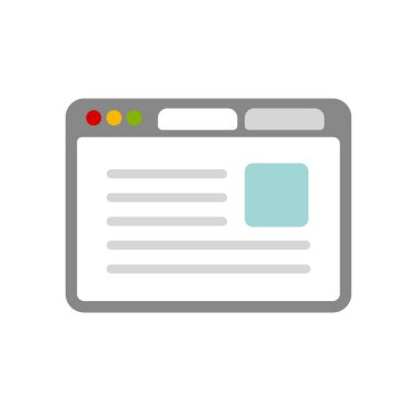 Yaygın internet tarayıcı vektör illüstrasyonu