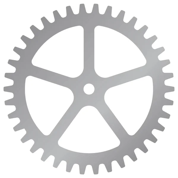 Machine Gear Cogwheel Vector Icon Illustration Silver — Stock Vector