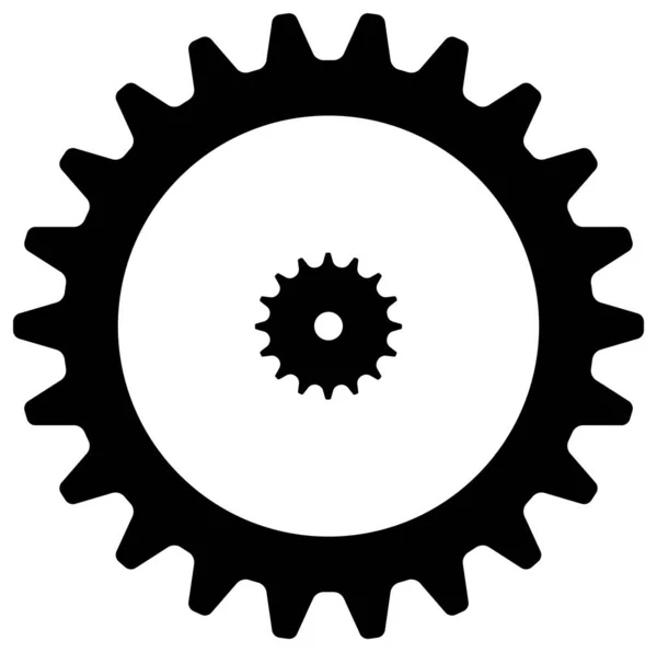 Machine Gear Cogwheel Vector Icon Illustratio — Stock Vector