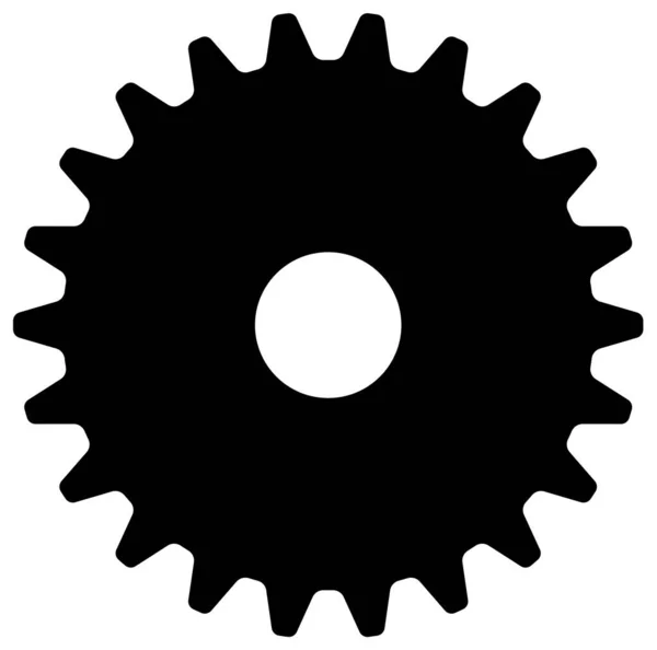 Maschinengetriebe Zahnradvektorsymbol Illustratio — Stockvektor
