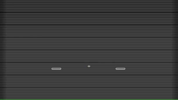 Rolluik Deur Open Sluit Animatie Groene Achtergrond Voor Transparant Gebruik — Stockvideo
