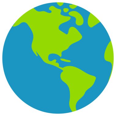 Basitleştirilmiş toprak küre vektör illüstrasyonu