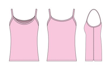 Kadın gecelik şablon vektör çizimi