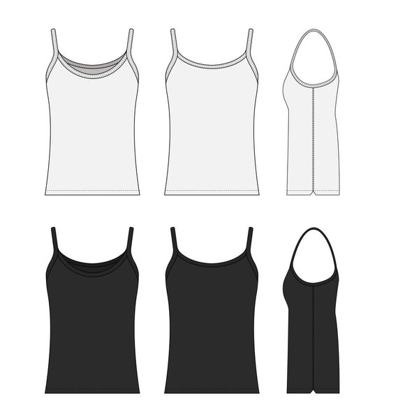 Набор иллюстраций для женского платья camisole