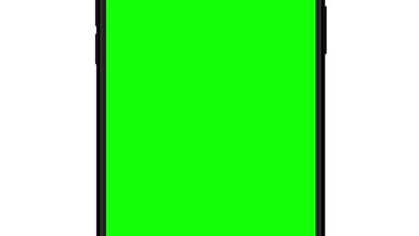 Animație Mockup Urilor Mobile Smartphone Fundal Verde Pentru Cheia Cromatică — Videoclip de stoc
