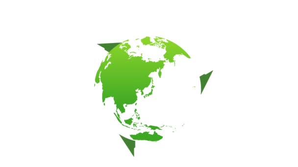 Setas Torno Animação Terra Filme Reciclagem Ecologia Reciclagem Reutilização Reduzir — Vídeo de Stock