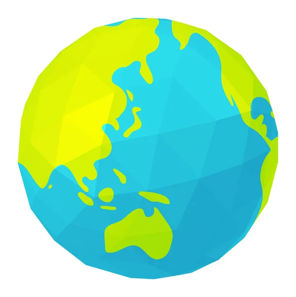 Векторная Иллюстрация Полигонизированной Земли Земной Шар — стоковый вектор