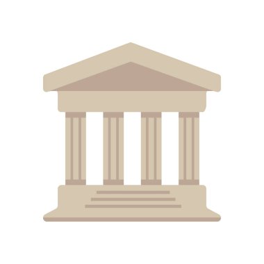 Banka, Mahkeme, Müze vektör illüstrasyonu