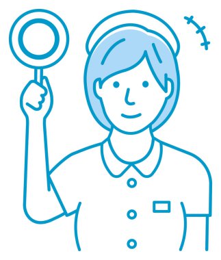 Hemşire pankart vektör illüstrasyonu gösteriyor