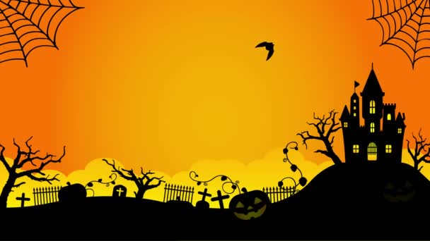 Motivo Halloween Film Animazione Senza Testo — Video Stock