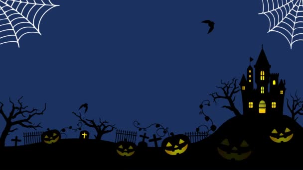 Halloween Motif Animation Movie Text — Vídeo de Stock