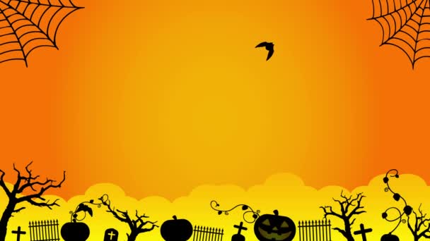 Halloween Motif Animation Movie Text — Stok video