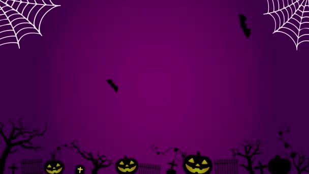 Halloween Motif Animation Movie Text — Vídeo de stock