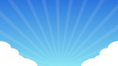 Mavi gökyüzü ve birçok balon canlandırma animasyonu (4K ).