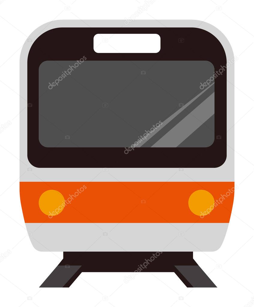Train icon (front view) vector illustration