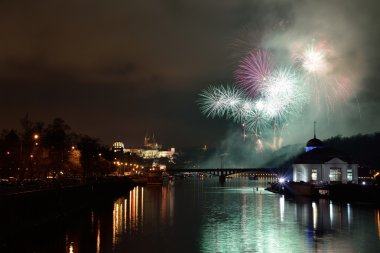 Yeni yıl havai fişek Prag, Çek Cumhuriyeti