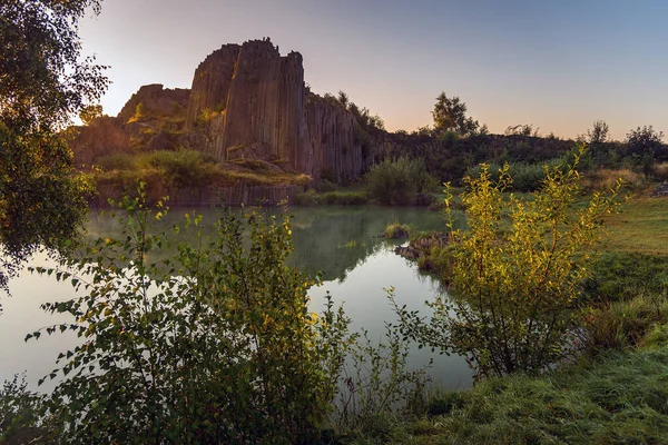 Panska Skala Kamenicky Senov Sunrise Bohemian Switzerland Czech Republic — стоковое фото