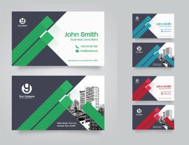 Kartvizit şablonu, vektör çizimi