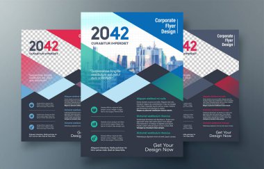 İş broşürü. Değiştirilebilir resimli kurumsal tasarım broşürü