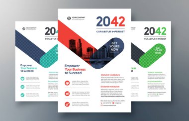 İş broşürü. Değiştirilebilir resimli kurumsal tasarım broşürü