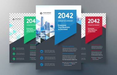 İş broşürü. Değiştirilebilir resimli kurumsal tasarım broşürü