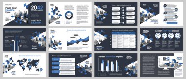 Bilgi Şablonu ile Şehir Arkaplan İşletmeleri Sunumu.