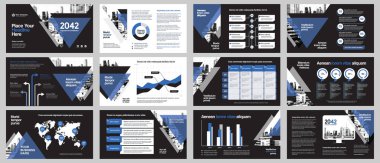 Şehir Arkaplanı İşletme Sunumu ve Infographics. Kurumsal Tasarım Medya Düzeni, Kitap Kapağı, El ilanı, Broşür, Yıllık Reklam Raporu ve 