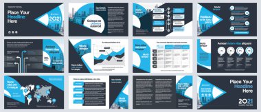 Bilgi Şablonu ile Şehir Arkaplan İşletmeleri Sunumu.