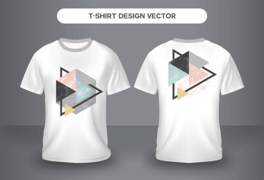 Marble Nature Elementshirt Vektör Tasarımı ön ve arka görünüm.