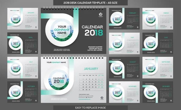 Geschäftskalender Vorlage Vektorillustration — Stockvektor