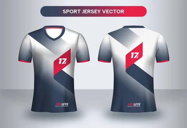 Ποδόσφαιρο Τζέρσεϊ Πρότυπο Σχεδιασμού Corporate Design Ποδοσφαιρική Ομάδα Στολή Shirt — Διανυσματικό Αρχείο