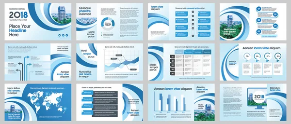 Üzleti Prospektus Sablont Vállalati Tervezési Prospektus Cserélhető Képpel — Stock Vector