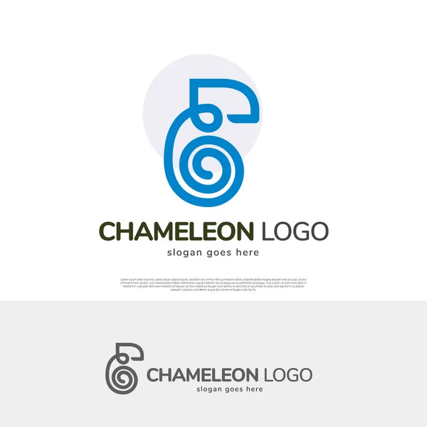 Projekt Logo Zwierzęcia Kameleona — Wektor stockowy