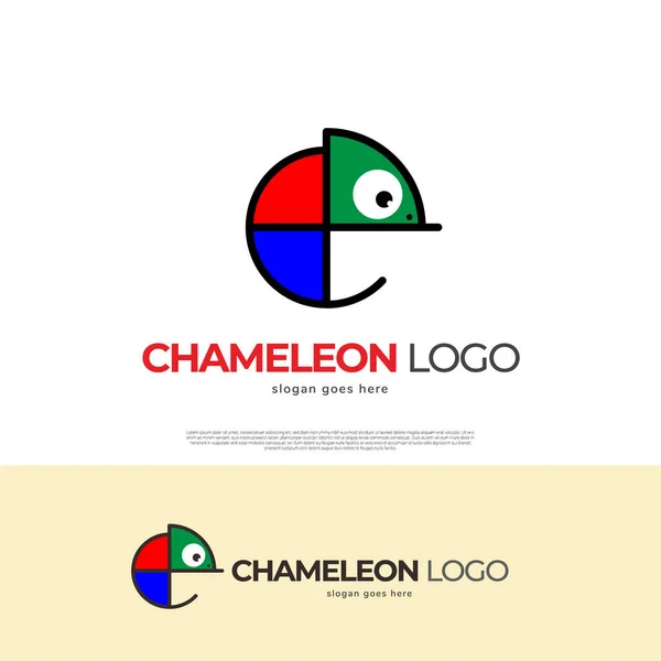Дизайн Логотипа Хамелеона — стоковый вектор