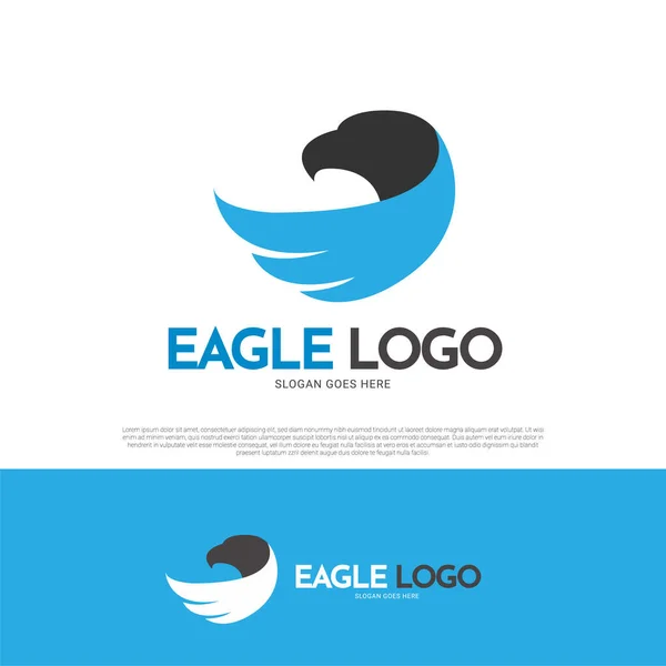 Águila Pájaro Logo Icono Diseño — Archivo Imágenes Vectoriales