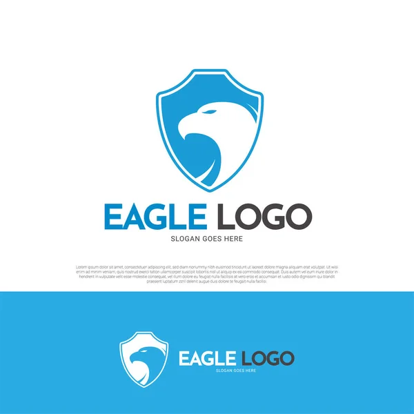 Águila Pájaro Logo Icono Diseño — Archivo Imágenes Vectoriales