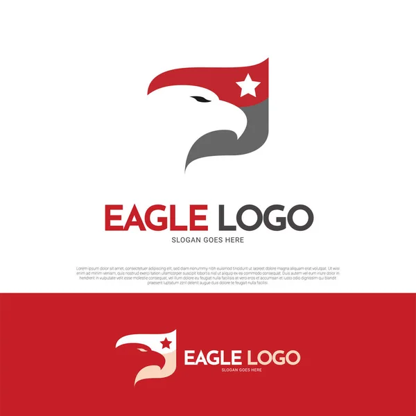 Logo Oiseau Aigle Icône Design — Image vectorielle