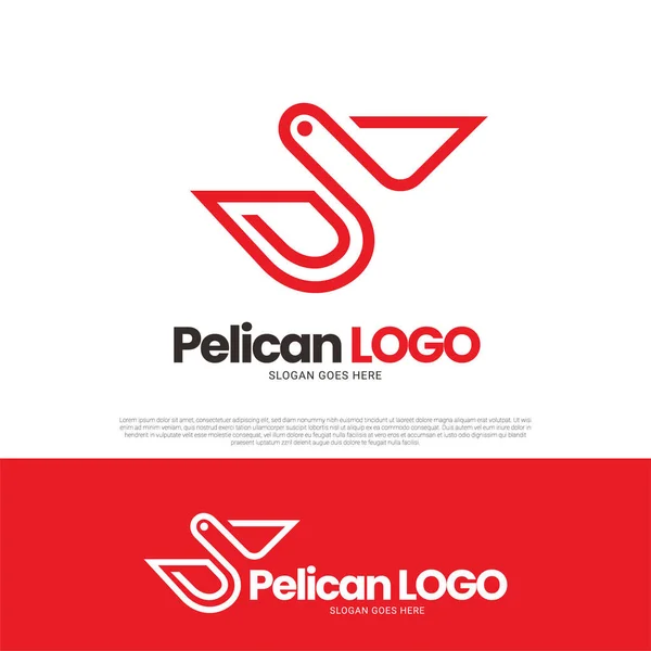 Дизайн Логотипа Пеликана — стоковый вектор